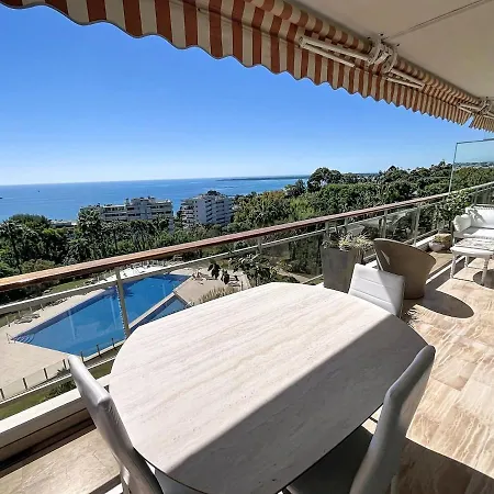 2 Bdr Panoramic Sea View Pool Ac Parking, Tennis Vallauris